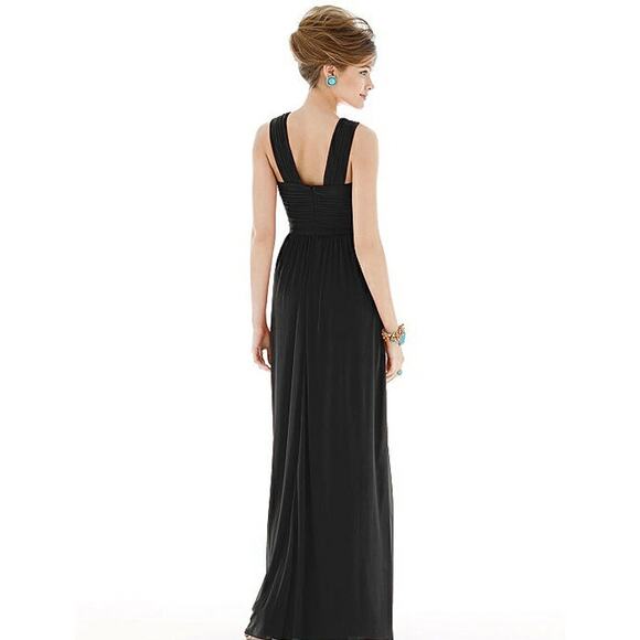 NEW Alfred Sung Size 0 Chiffon Sleeveless Halter Maxi Black Dress $231 msrp J4-7 - Picture 2 of 11